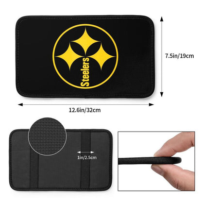 Car armrest box pad Pittsburgh Steelers 6 Printed central armrest box cushion protective pad