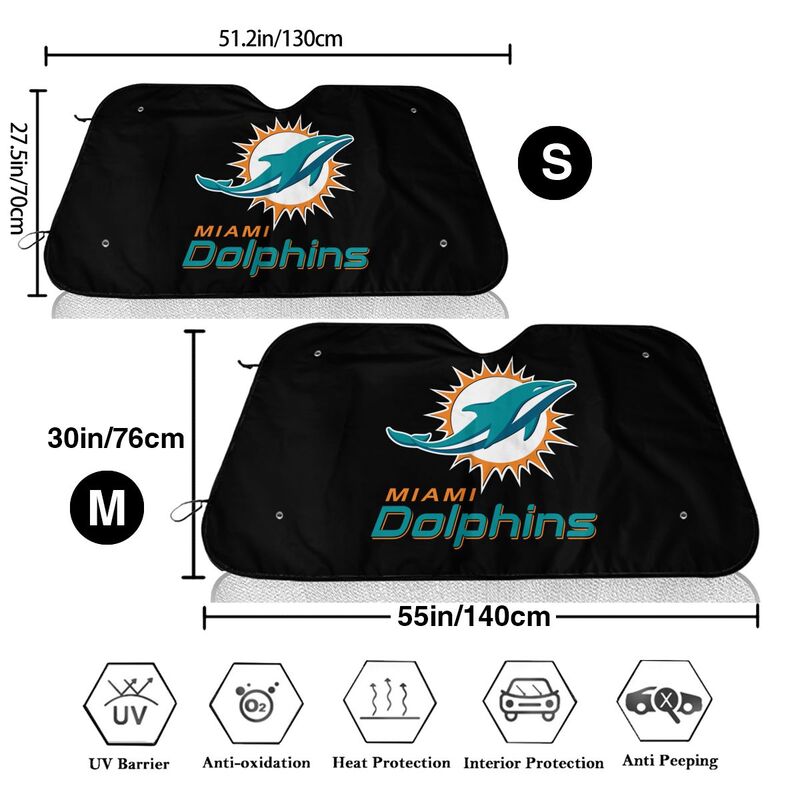 Miami Dolphins Printing Car windshield sunshades is suitable front windshield sunshades