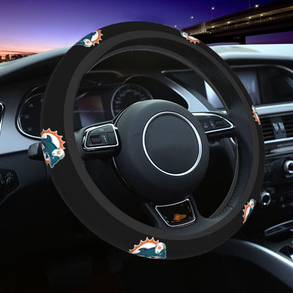 Miami Dolphins Printed breathable elastic steering wheel cover anti slip cover