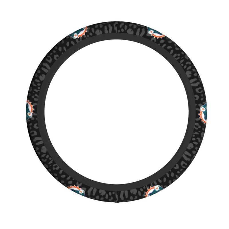 Miami Dolphins 2 Printed elastic steering wheel cover car steering wheel protective cover
