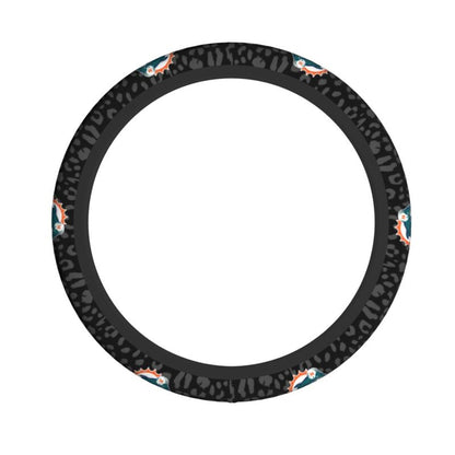 Miami Dolphins 2 Printed elastic steering wheel cover car steering wheel protective cover