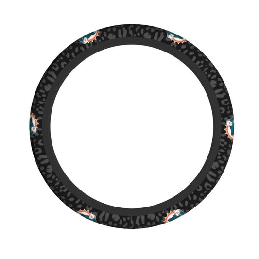 Miami Dolphins 2 Printed elastic steering wheel cover car steering wheel protective cover
