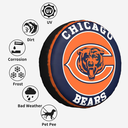 Chicago Bears Car tire protective cover waterproof and dustproof tire cover