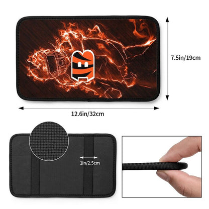 Car armrest box pad Cincinnati Bengals3 Printed central armrest box pad anti slip pad
