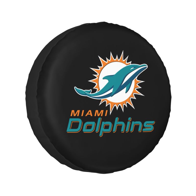 Miami Dolphins Car tire protective cover waterproof and dustproof tire cover
