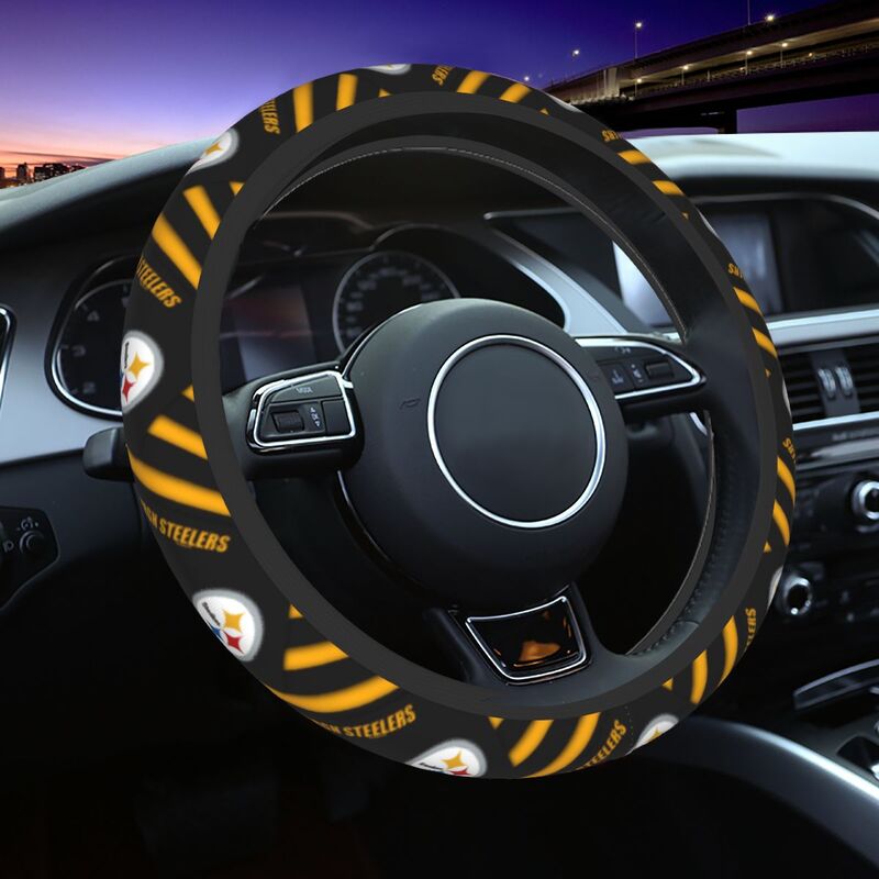 Pittsburgh Steelers 1 Printed car anti-skid cover elastic steering wheel cover