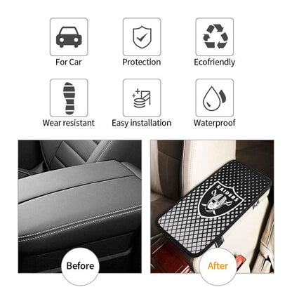 Las Vegas Raiders Car handrail box cushion Personalized printed car armrest cover