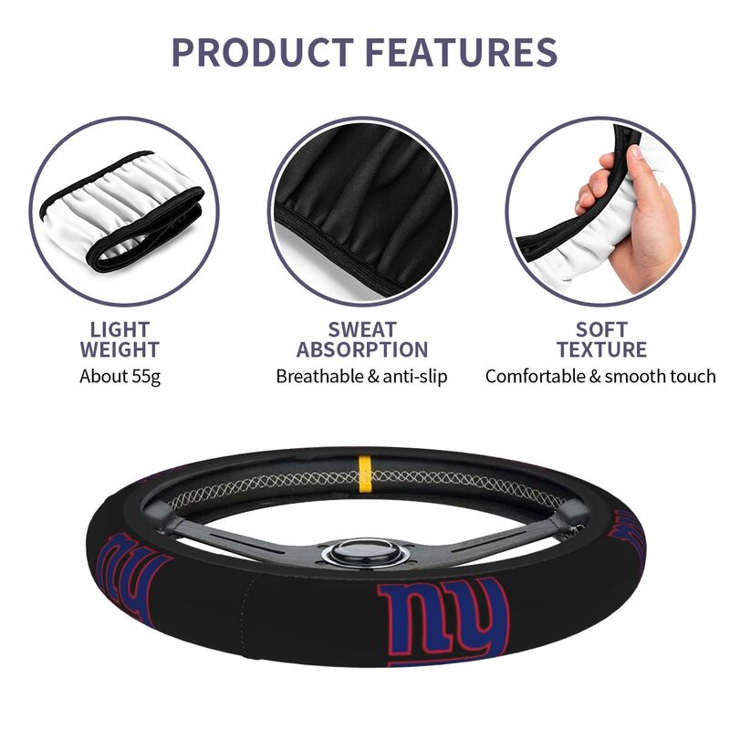 New York Giants 1 Printed breathable elastic steering wheel cover anti slip cover