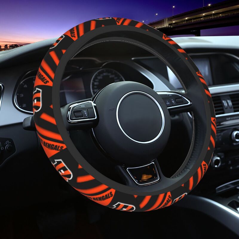 Cincinnati Bengals Printed breathable elastic steering wheel cover