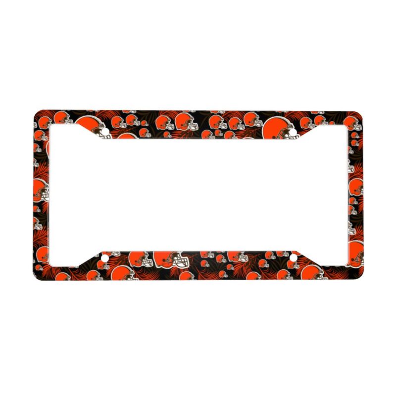 Cleveland Browns Print Car license plate frame four hole license plate holder (one pair)