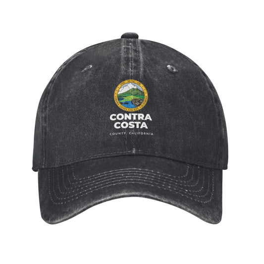 Contra Costa County California Printed unisex baseball cap adjustable cap outdoor sun hats trucker hat