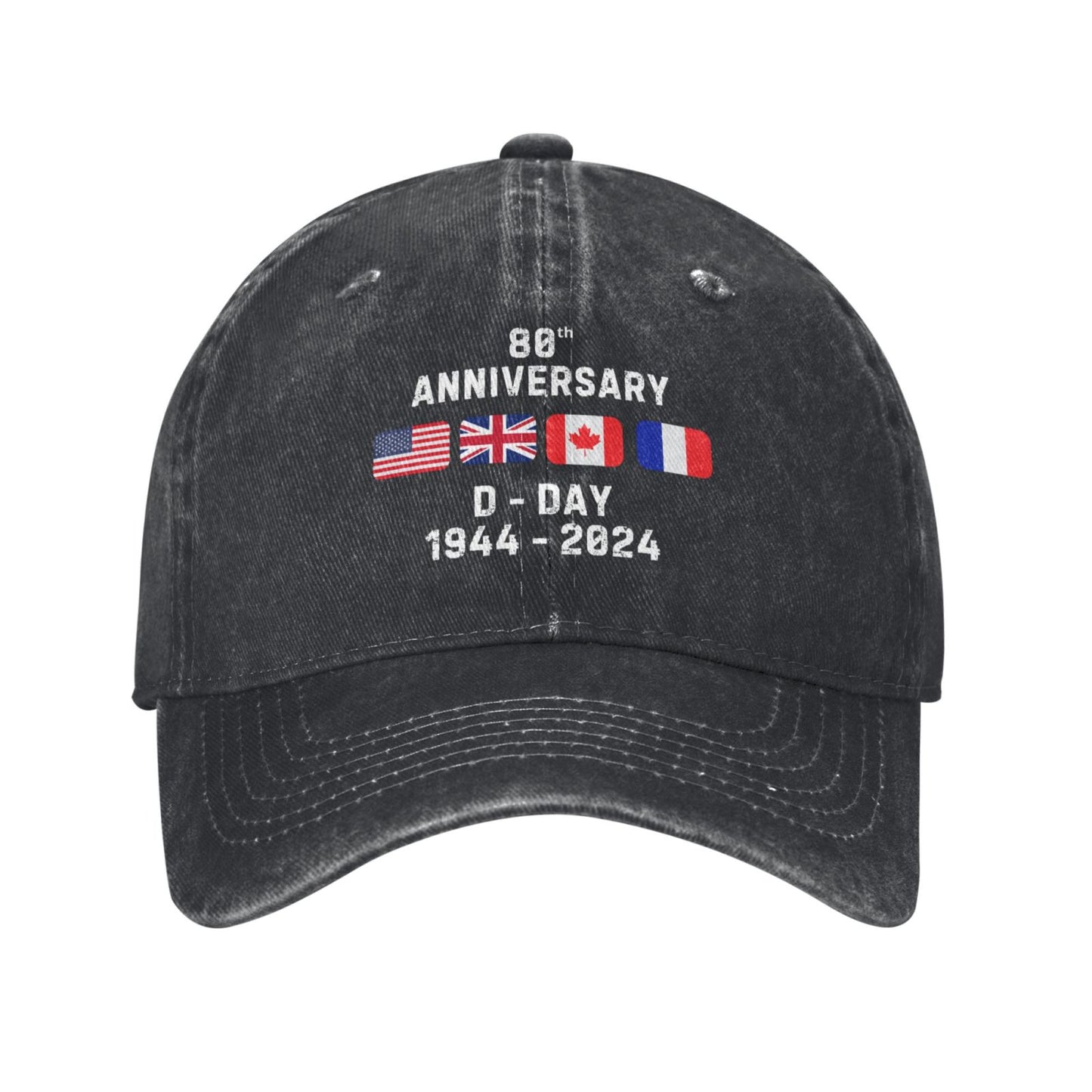 1944 D-Day 2025 80th Anniversary Printed unisex baseball cap adjustable cap outdoor sun hats trucker hat