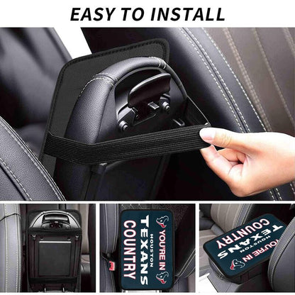Houston Texans Printed car armrest box pad elbow support pad
