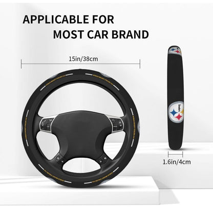 Pittsburgh Steelers 4 Printed breathable elastic steering wheel anti slip cover