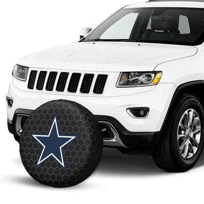 Dallas Cowboys Grid printed car tire cover dustproof and waterproof tire cover