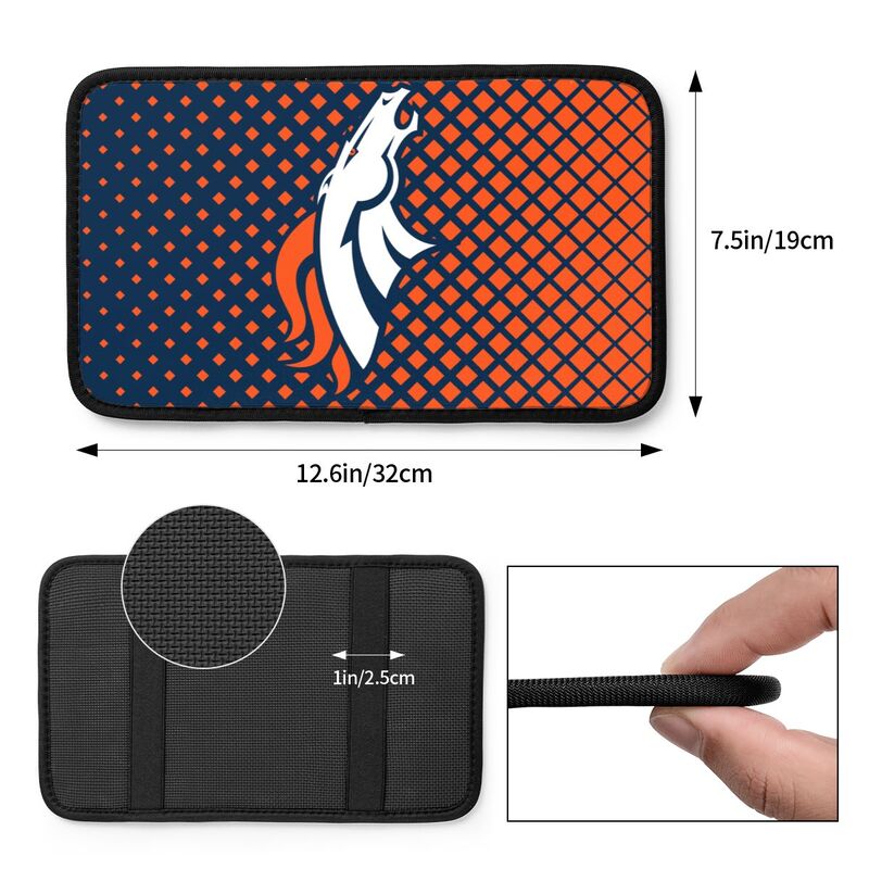 Denver Broncos Car handrail box cushion Personalized printed car armrest cover