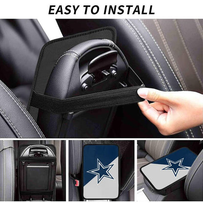 Car armrest box pad Dallas Cowboys 3 Printed central armrest box elbow pad