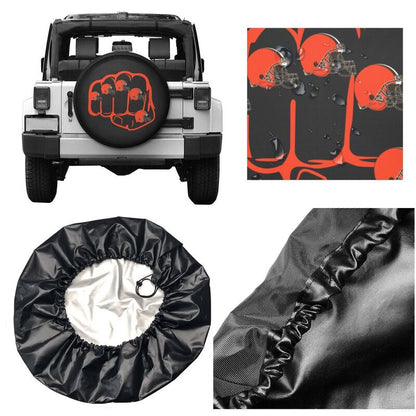 Cleveland Browns Print tire protection cover car spare tire dust protection covers