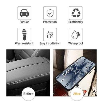 Car armrest box pad Dallas Cowboys8 Printed central armrest box pad anti slip pad