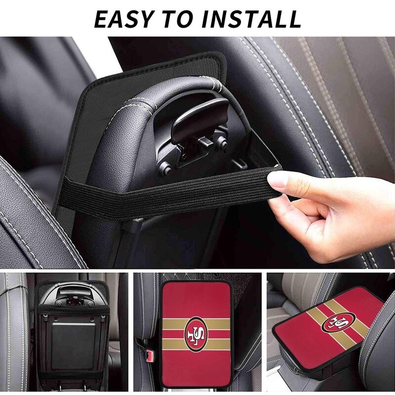 Car armrest box pad San Francisco 49ers 6 Printed central armrest box cushion protective pad