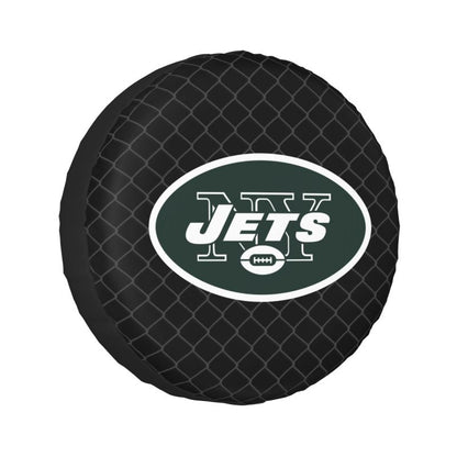 New York Jets Grid background car tire waterproof dustproof protective cover