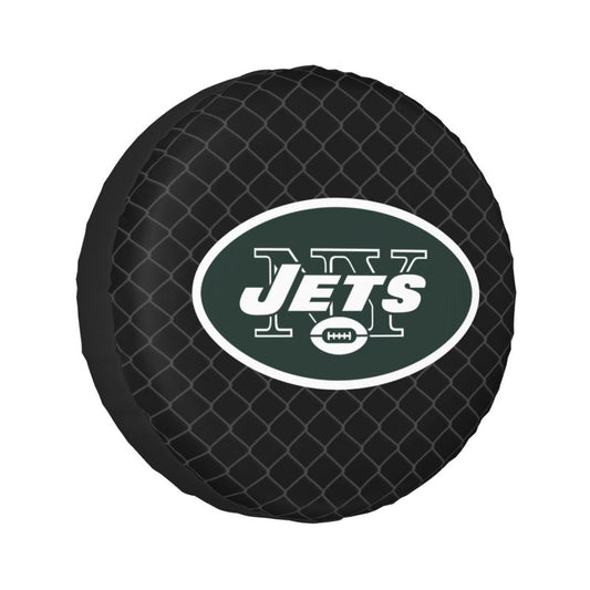 New York Jets Grid background car tire waterproof dustproof protective cover