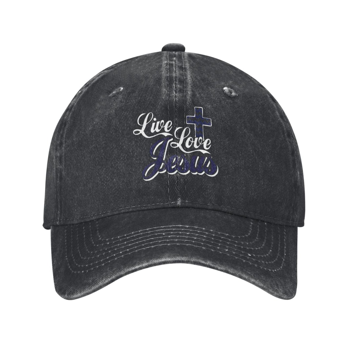 Live Love Jesus Cross Printed unisex baseball cap adjustable cap outdoor sun hats trucker hat