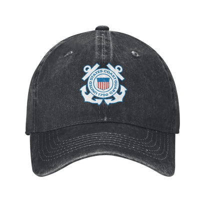 U.S. Coast Guard Emblem Printed unisex baseball cap outdoor hats adjustable cap trucker gift hat