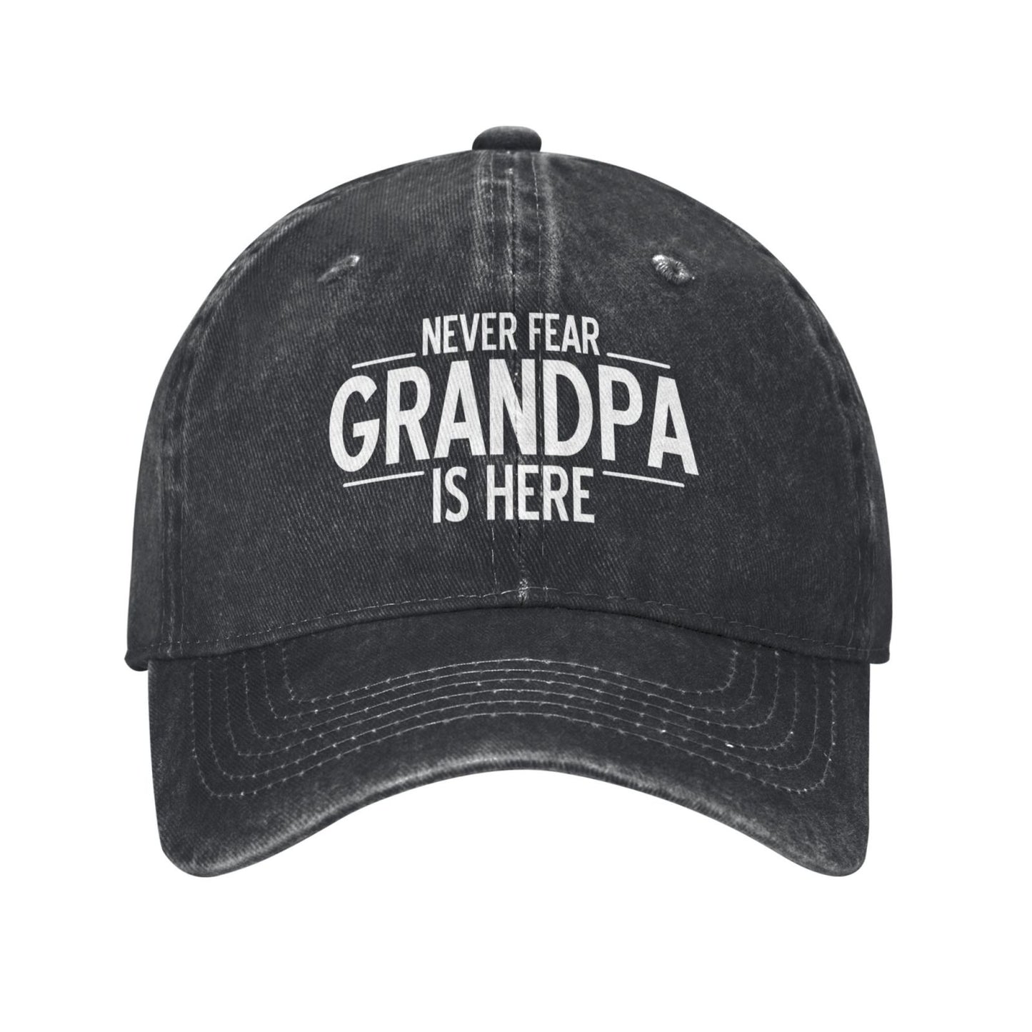 Never Fear Grandpa Is Here Printed unisex baseball cap outdoor hats adjustable cap trucker gift hat