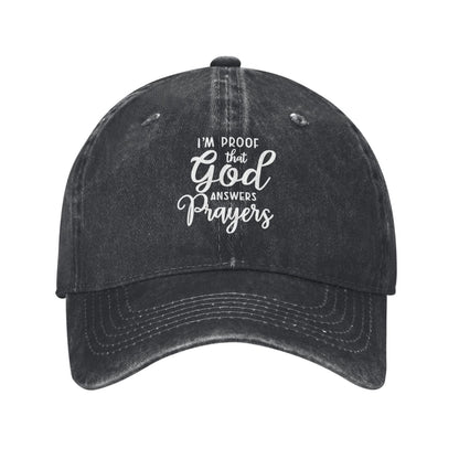 I’m Proof God Answers Prayers Printed unisex baseball cap adjustable cap outdoor sun hats trucker hat
