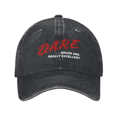 DARE Drugs Are Really Excellent Printed unisex baseball cap adjustable cap outdoor sun hats trucker hat