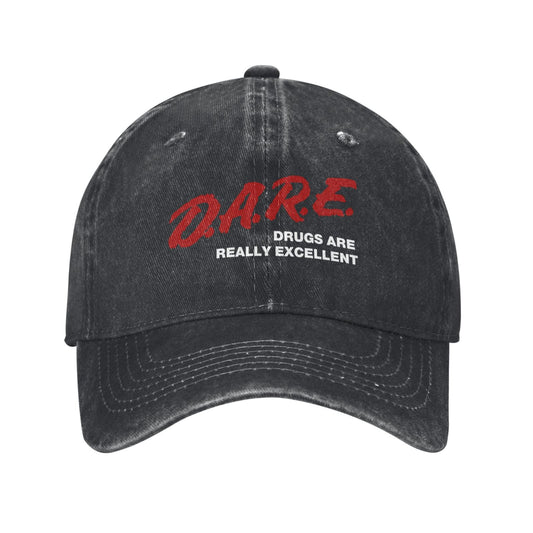 DARE Drugs Are Really Excellent Printed unisex baseball cap adjustable cap outdoor sun hats trucker hat