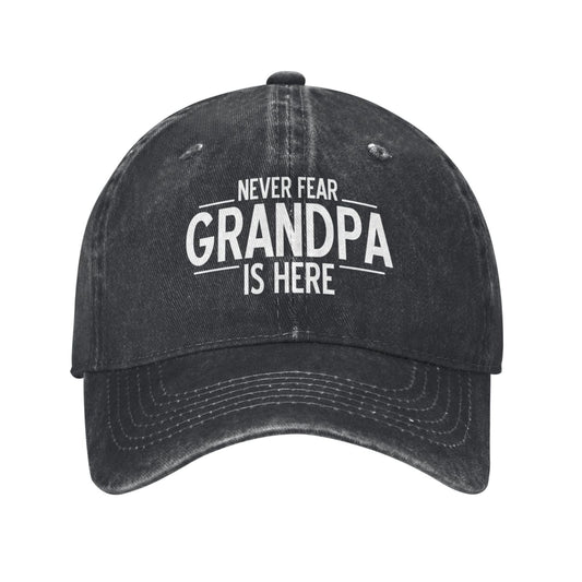 Never Fear Grandpa Is Here Printed unisex baseball cap adjustable cap outdoor sun hats trucker hat
