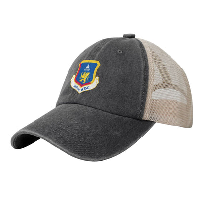316th Wing Printed unisex baseball cap adjustable grid baseball cap veteran gift