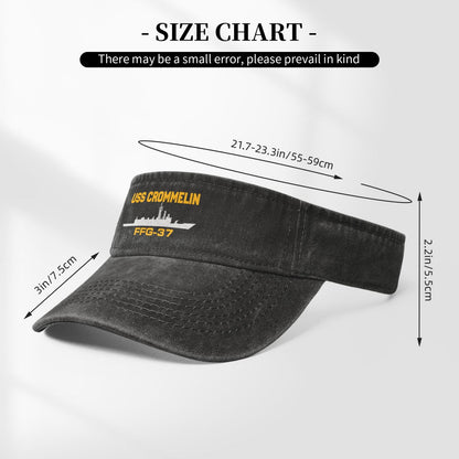 USS Crommelin (FFG-37) Printed adjustable Empty Top Baseball Sun Cap unisex outdoor sports hat veterans gift