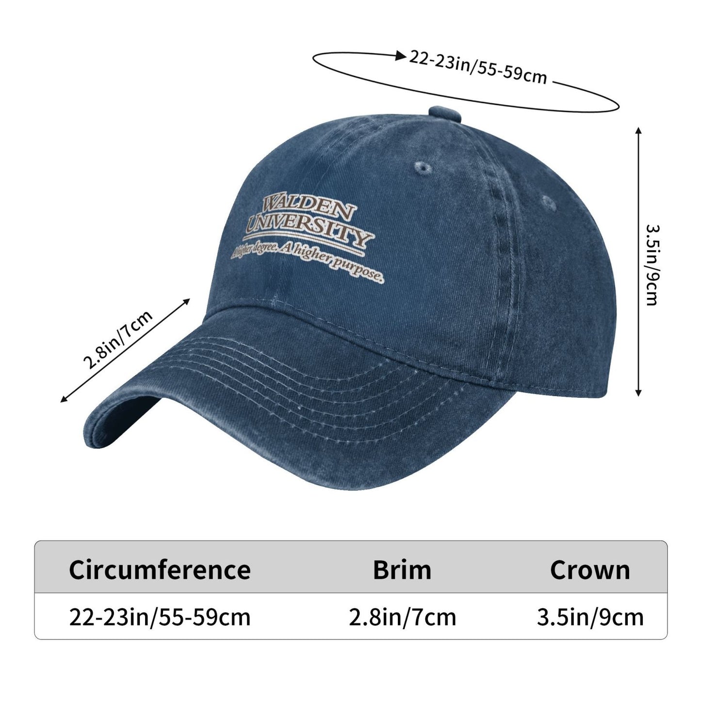 Walden University Printed unisex baseball cap adjustable cap outdoor sun hats trucker hat