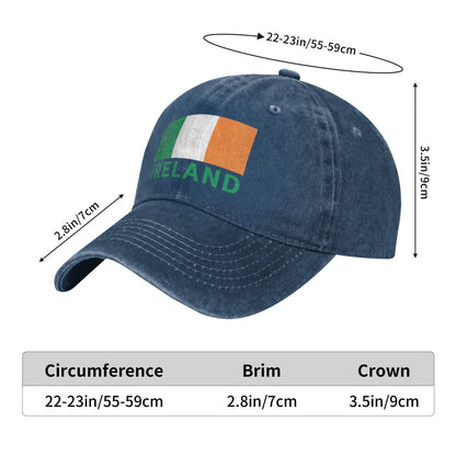 Flag Of Ireland Printed unisex baseball cap adjustable cap outdoor trucker hat veterans Gifts