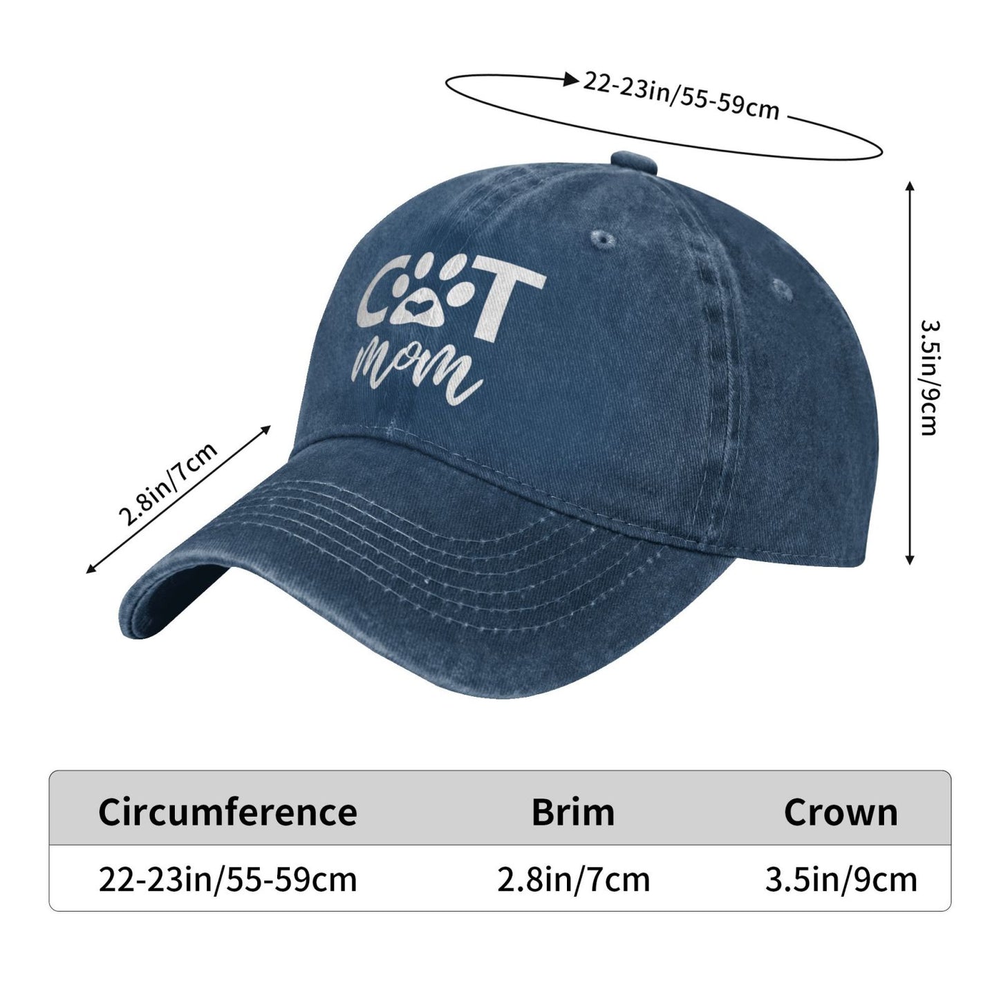 Cat Mom Printed unisex baseball cap adjustable cap outdoor sun hats trucker hat