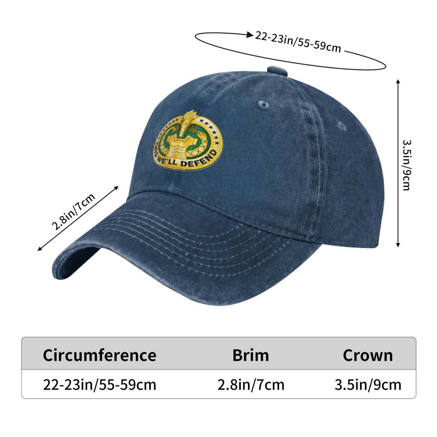 U.S. Army Drill Sergeant Identification Badge Printed unisex baseball cap adjustable cap outdoor sunshade trucker hat