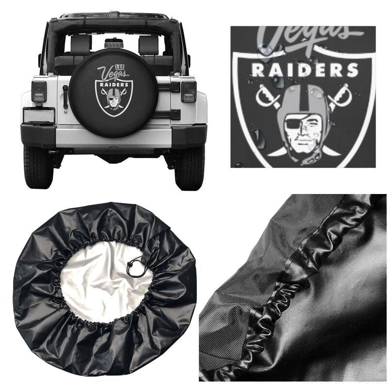 Las Vegas Raiders 2 car dustproof sunscreen tyre protective cover Tyre protective cover