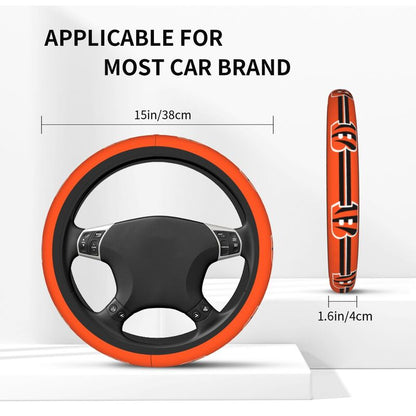 Cincinnati Bengals 4 Printed breathable elastic steering wheel anti slip cover