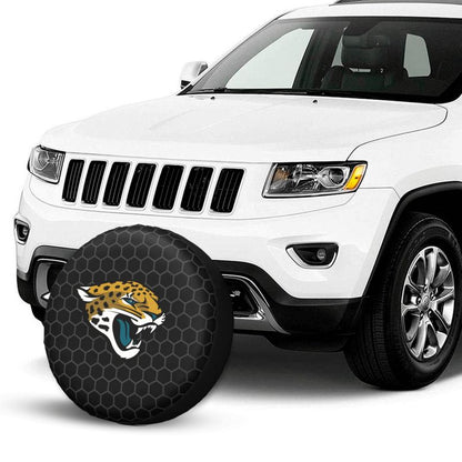 Jacksonville Jaguars Grid printed car tire cover dustproof and waterproof tire cover