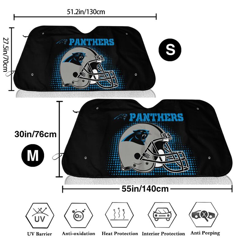 Carolina Panthers Printing car front windshield sunshade car windshield sunshade multi size