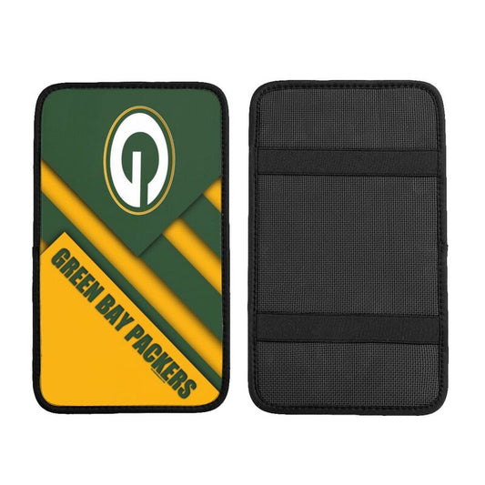 Car armrest box pad Green Bay Packers 1 Printed central armrest box pad protective pad