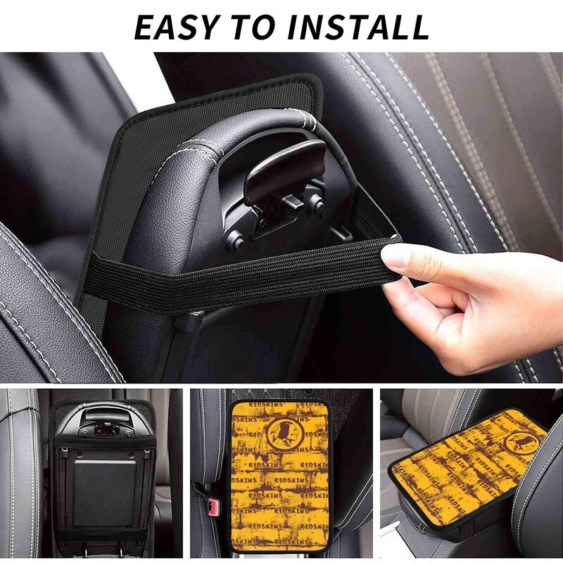 Washington Redskins print Car armrest box protective cover car center console armrest pad