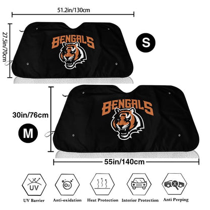 Cincinnati Bengals Printed multi size front windshield sunshade car windshield sunshade
