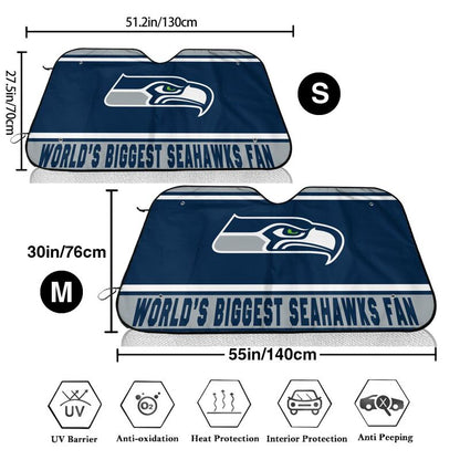 Seattle Seahawks Printing is suitable for car front windshield sunshades Car windshield sunshades