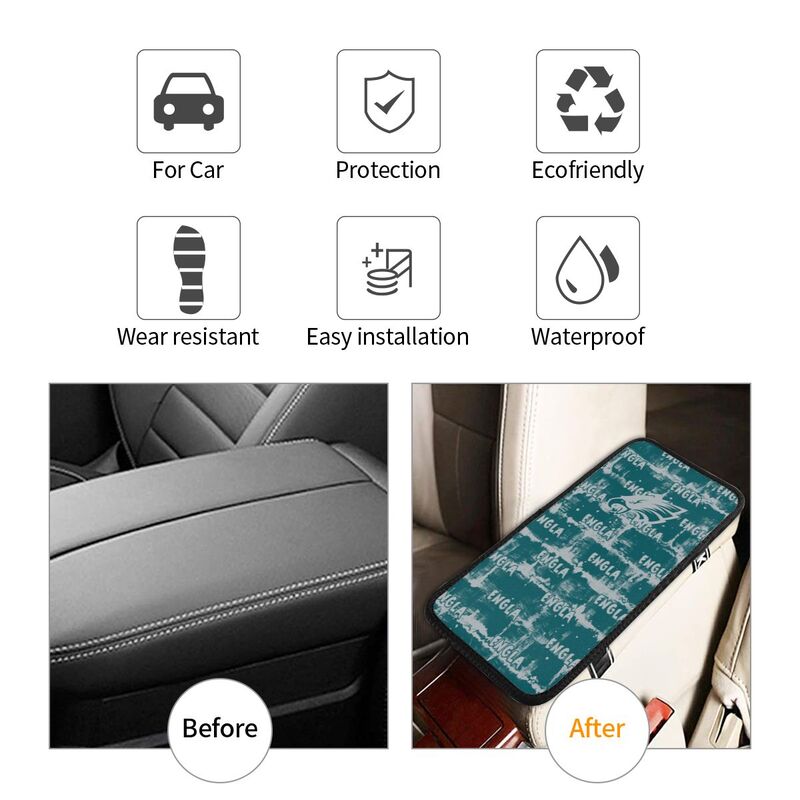 Philadelphia Eagles print Car armrest box protective cover car center console armrest pad