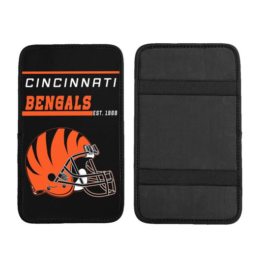 Cincinnati Bengals Print car armrest box cushion armrest protective cover