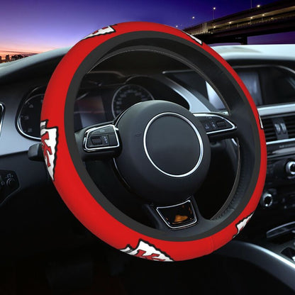 Kansas City Chiefs 2 Printed car anti-skid cover elastic steering wheel cover